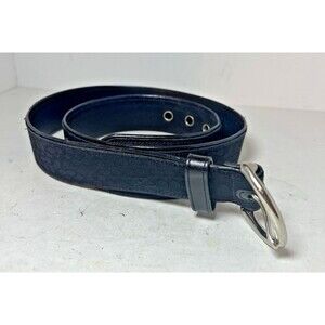 Vintage COACH Genuine Leather Belt Woven Jacquard Solid Brads Medium 3977 Y2K